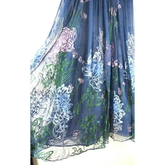 NWT, Marchesa Notte Pleated Embroidered Point D'esprit Dress Size 10 #D5788 NWT, Marchesa Notte Pleated Embroidered Point D'esprit Dress Size 10 #D5788